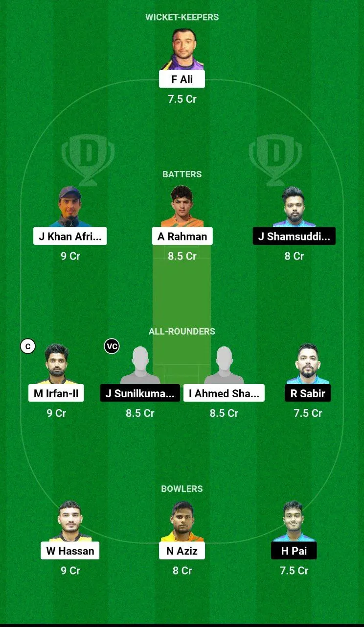 SVDJ vs CLW Dream11 Team