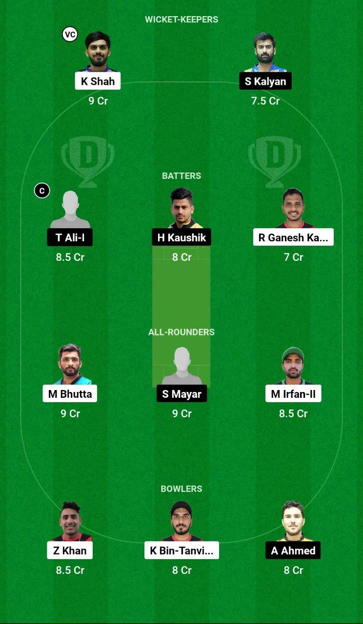 SHA vs AJM Dream11 Team