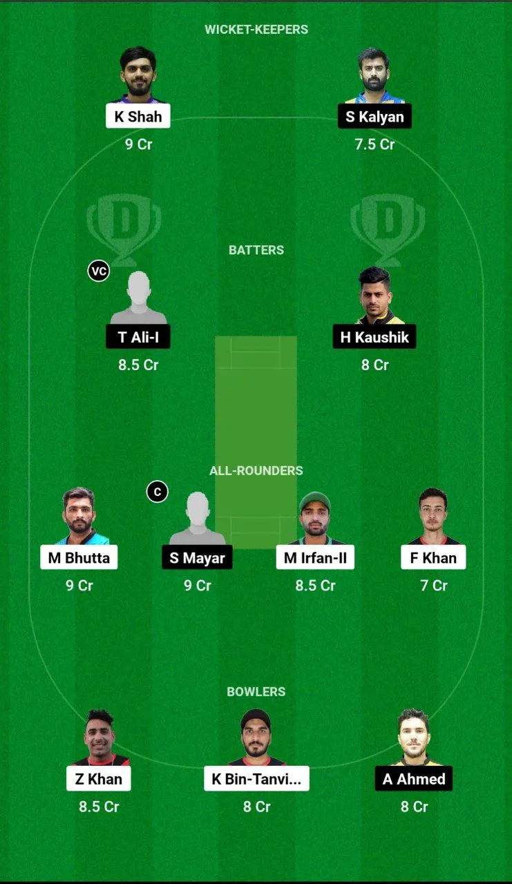 SHA vs AJM Dream11 Team
