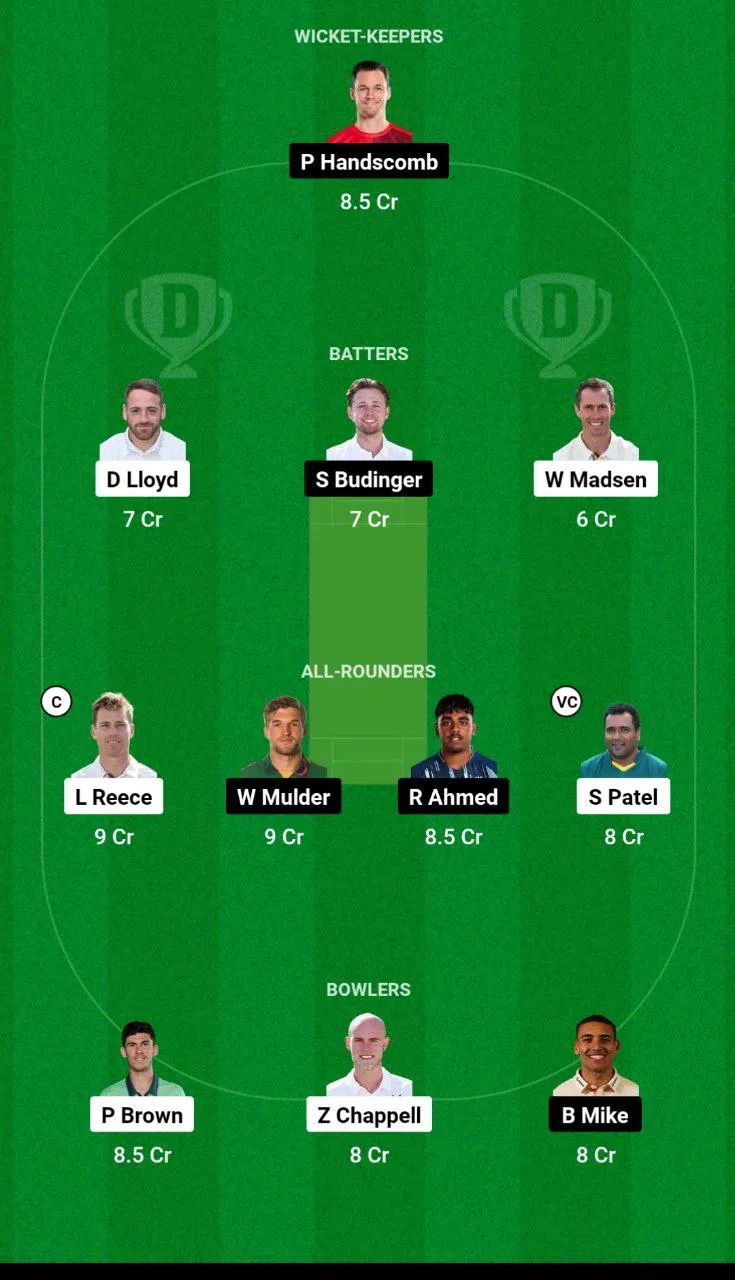 DER vs LEI Dream11 Team 1