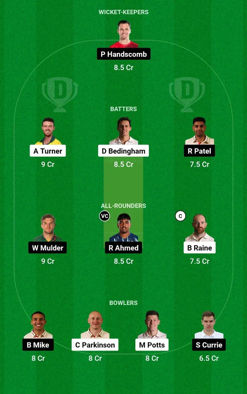 DUR vs LEI Dream11 Team