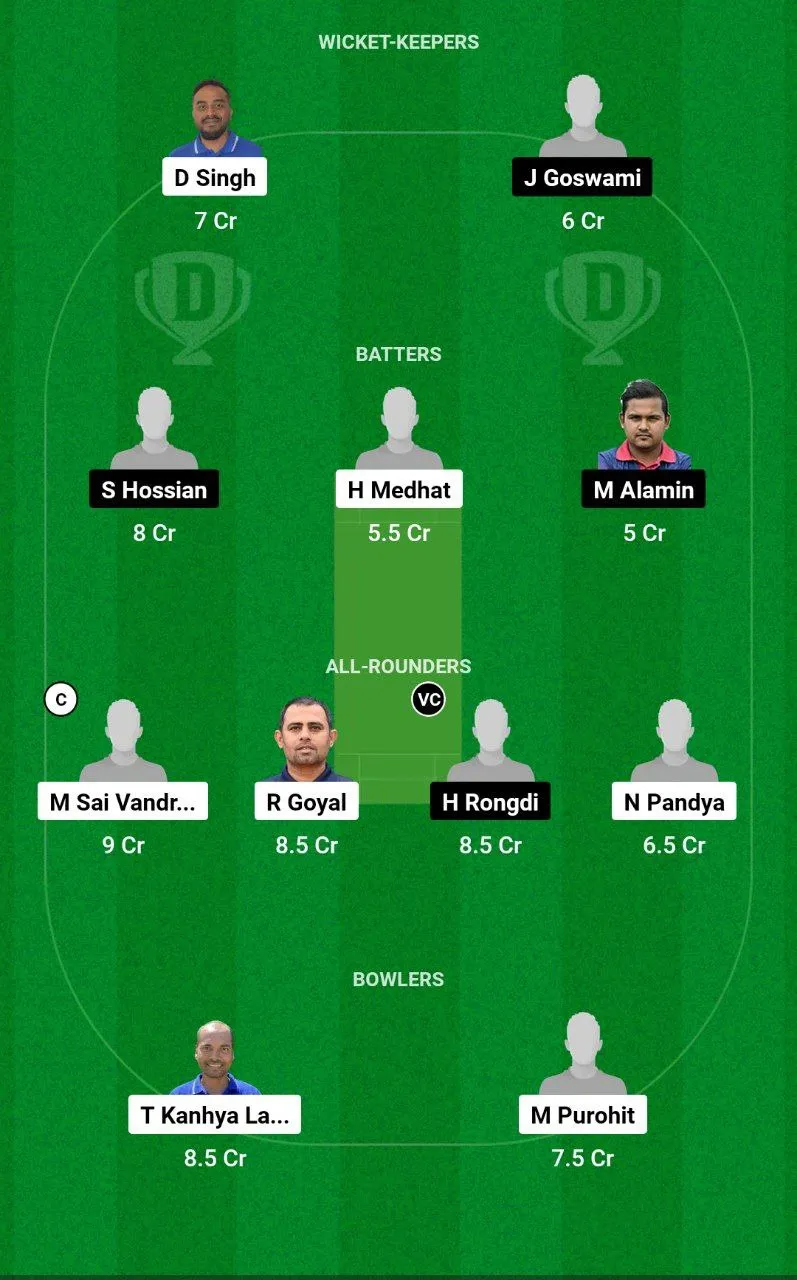 PRB vs PRD Dream11 Team