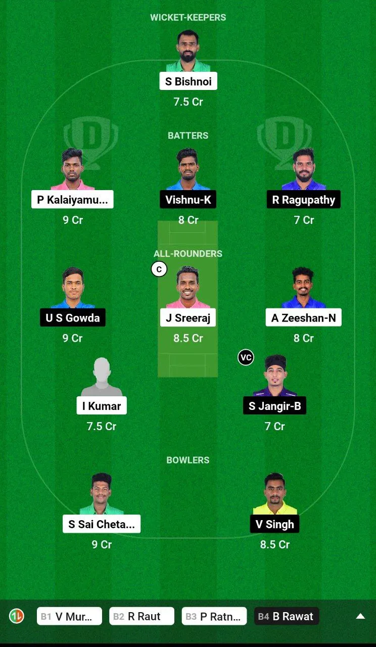 KGS vs EAG Dream11 Team