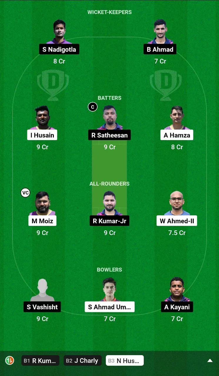 BUG vs UCCB Dream11 Team
