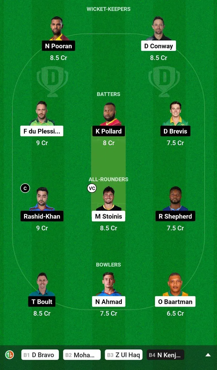 TEX vs NY Dream11 Team