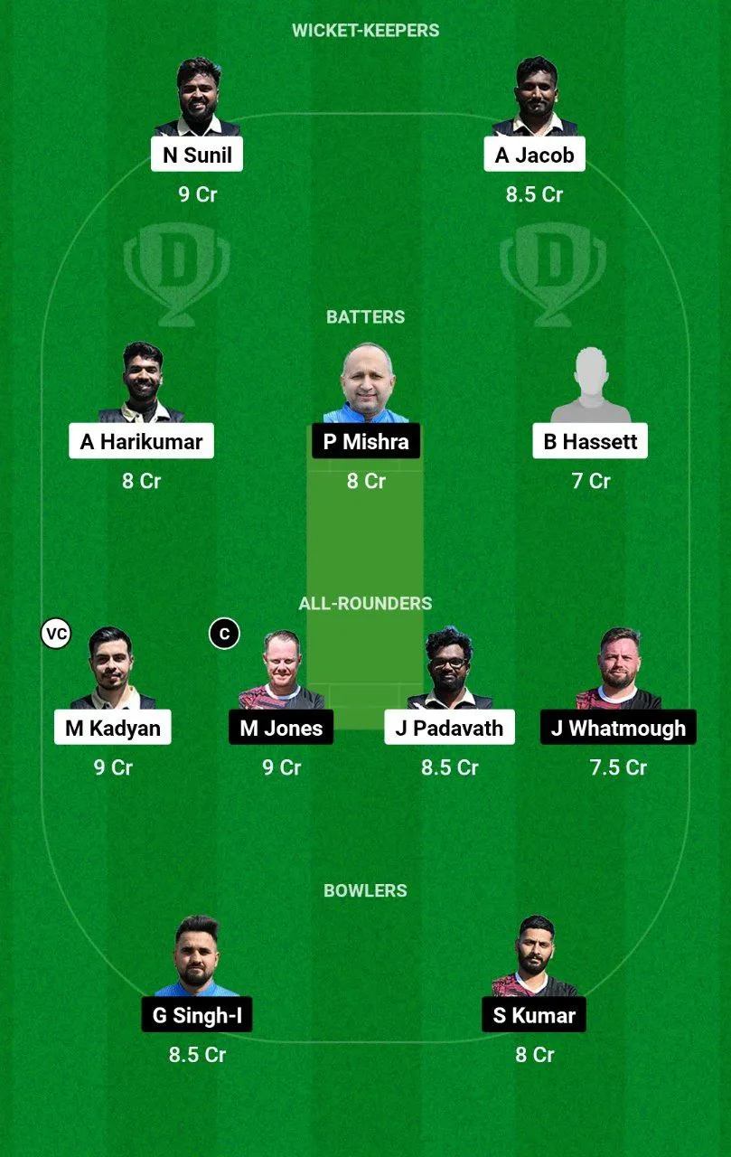 BAS vs SFS Dream11 Team