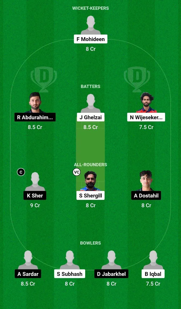 SNA vs VID Dream11 Team