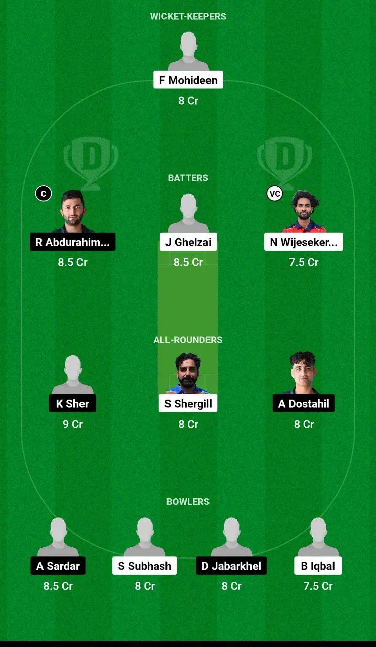 SNA vs VID Dream11 Team