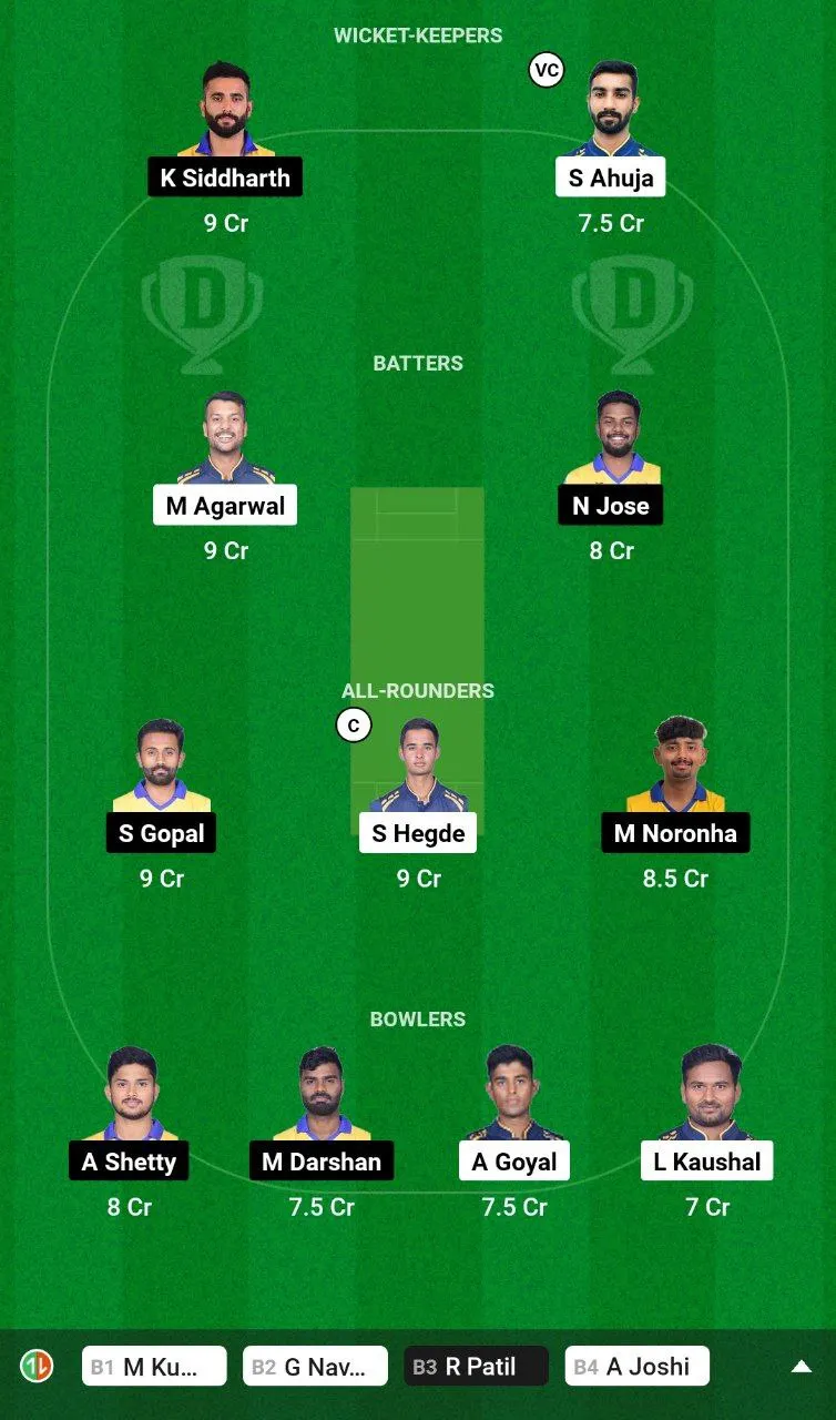 BB vs MD Dream11 Team