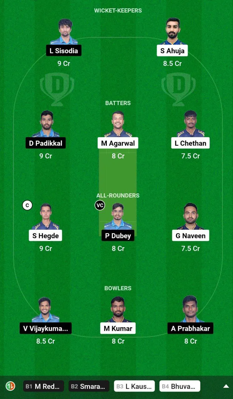 BB vs GMY Dream11 Prediction