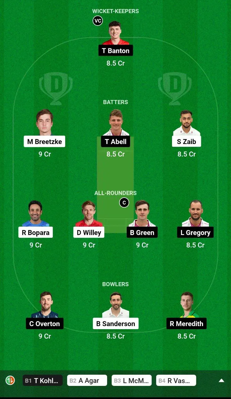 NOR vs SOM Dream11 Prediction