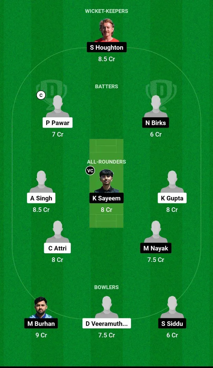ZC vs SOS Dream11 Prediction