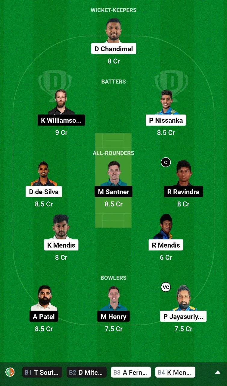 SL vs NZ Dream11 Prediction in Hindi,