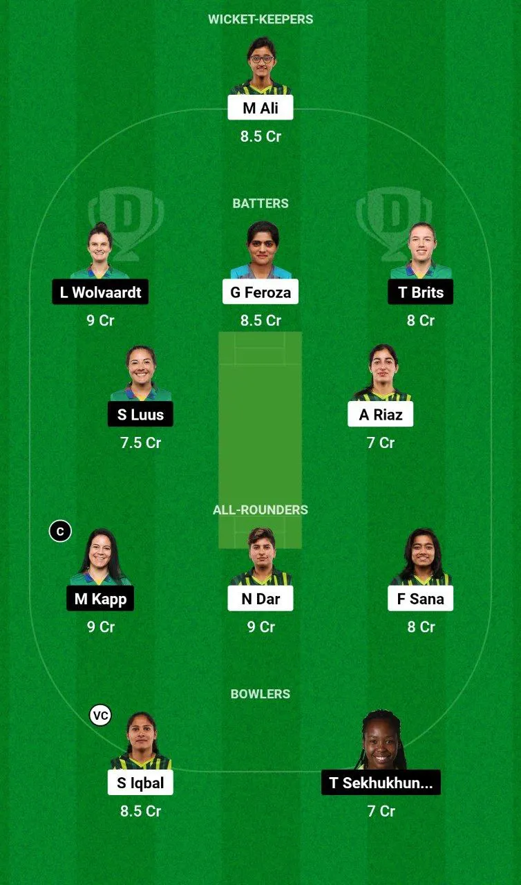 PK-W vs SA-W Dream11 Prediction