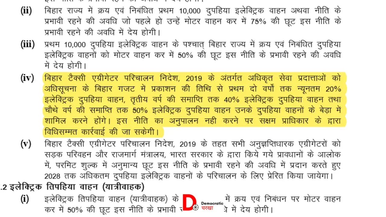 ev policy bihar 