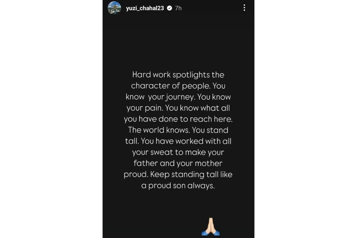 Yuzvendra Chahal Instagram Story