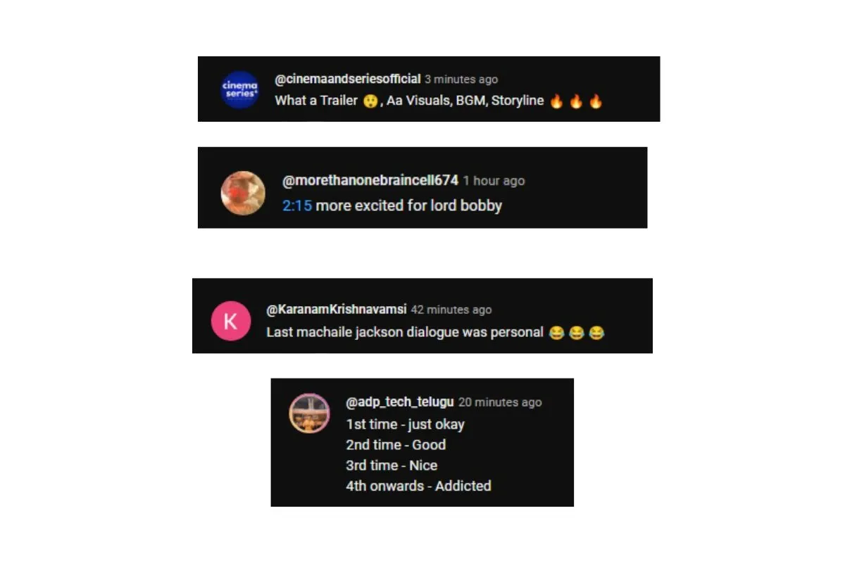 Daaku Maharaaj Trailer Comments