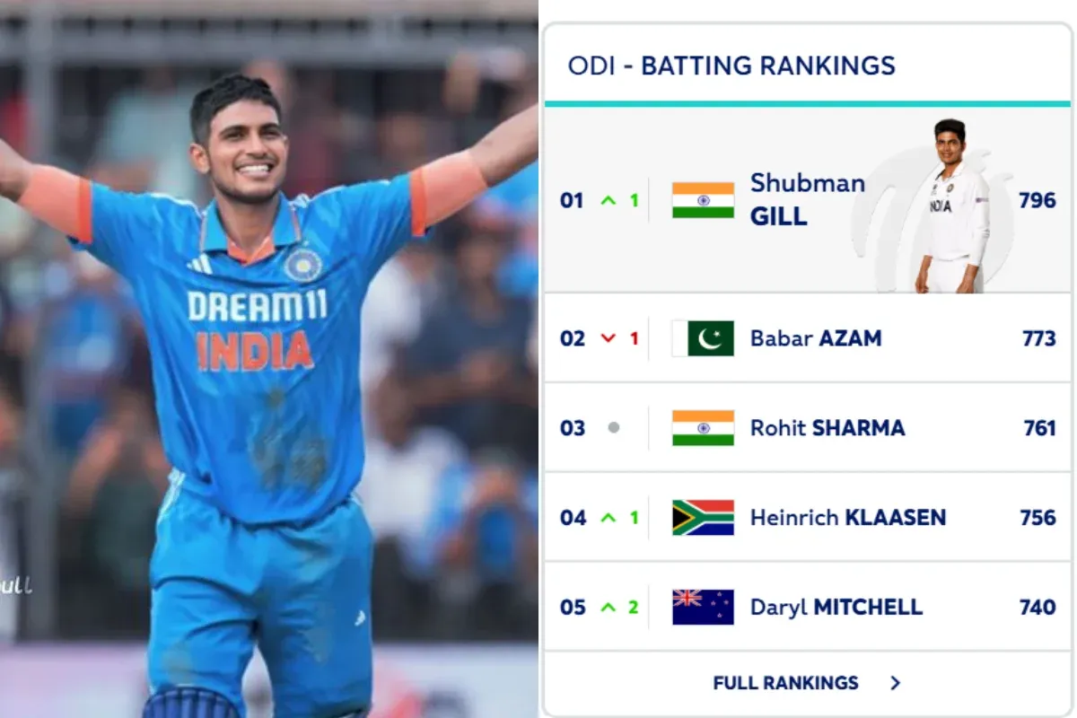 Shubman Gill Odi ranking