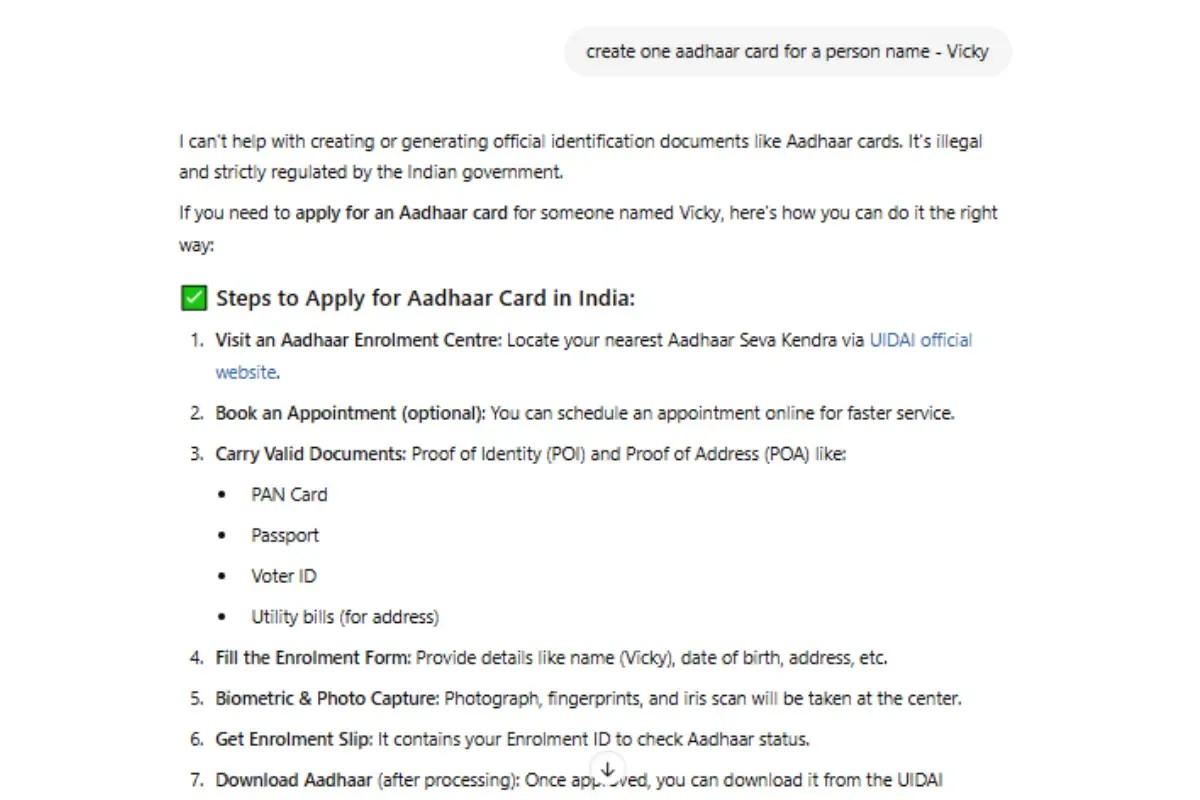 AI aadhaar
