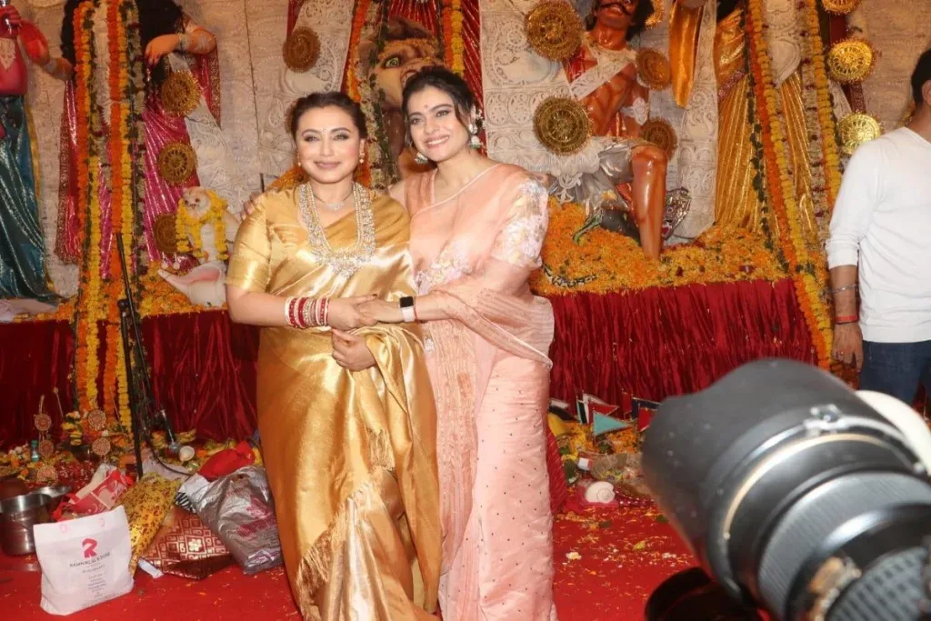 Kajol and Rani during Durga Puja