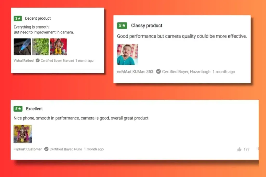 Reviews on Flipkart 
