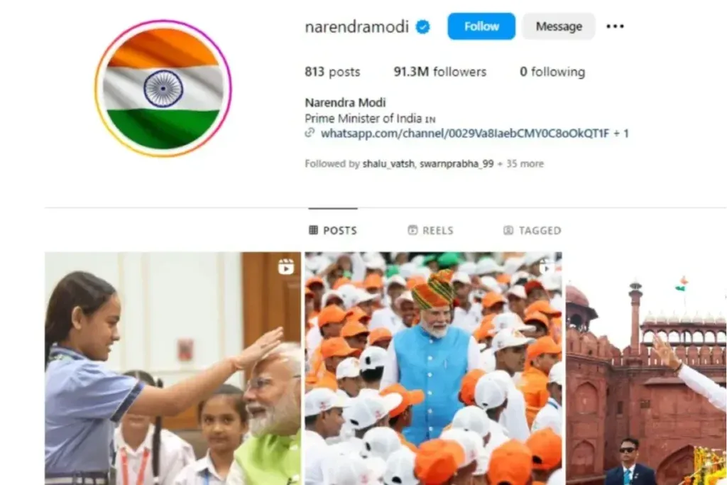 PM Modi Instagram Account