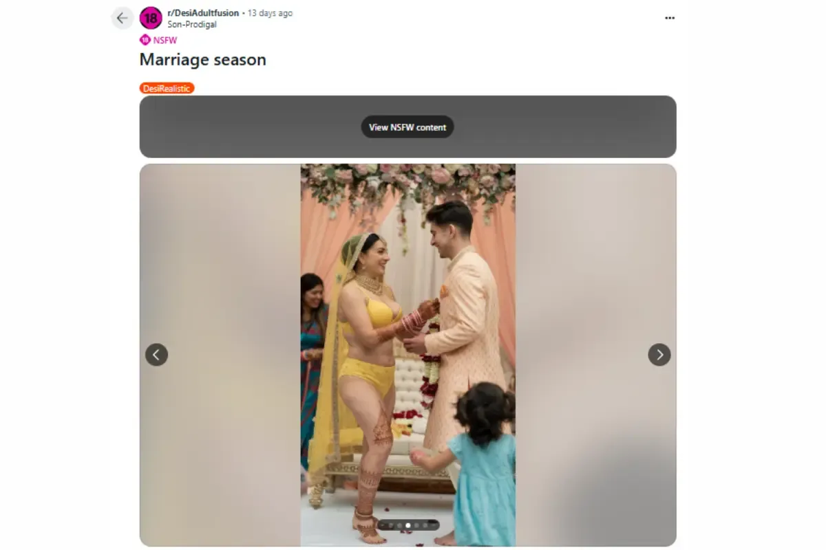 Bride Wearing Banarasi Bikini