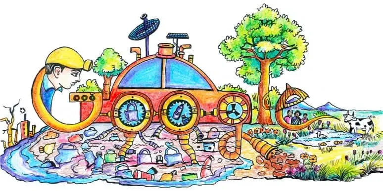 This mega machine to recylce all the waste plastic from our country and make it into a material which helps the growth of mother nature. This machine will turn the most powerful evil plastic into green