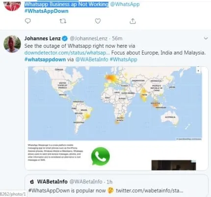 WhatsApp Business Down