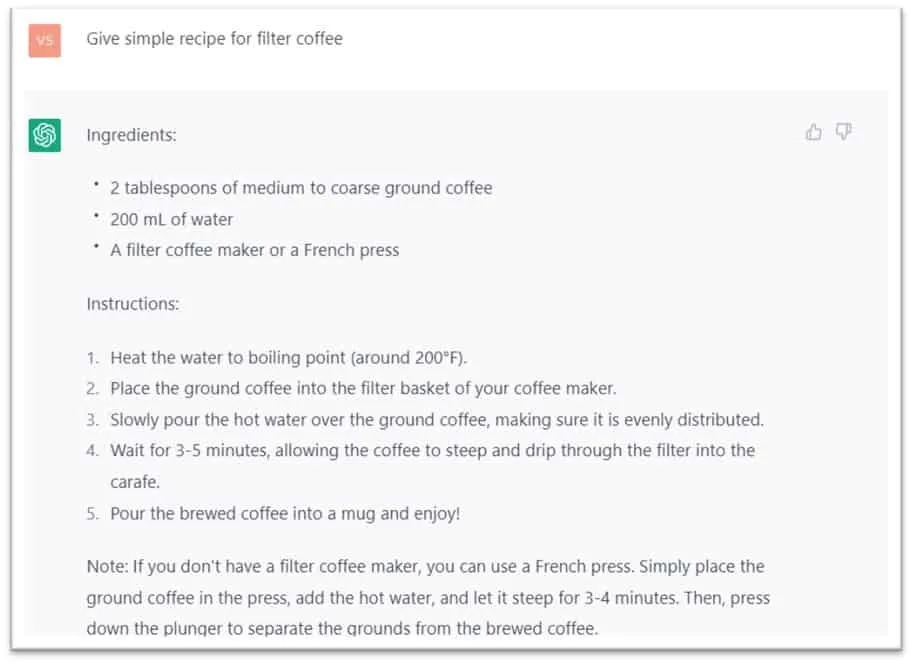 6. Coffee Recipe