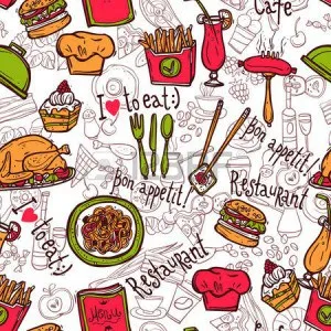 43210383-cafe-bar-fast-food-hamburger-chips-symbols-seamless-restaurant-wrap-paper-pattern-doodle-sketch-abst