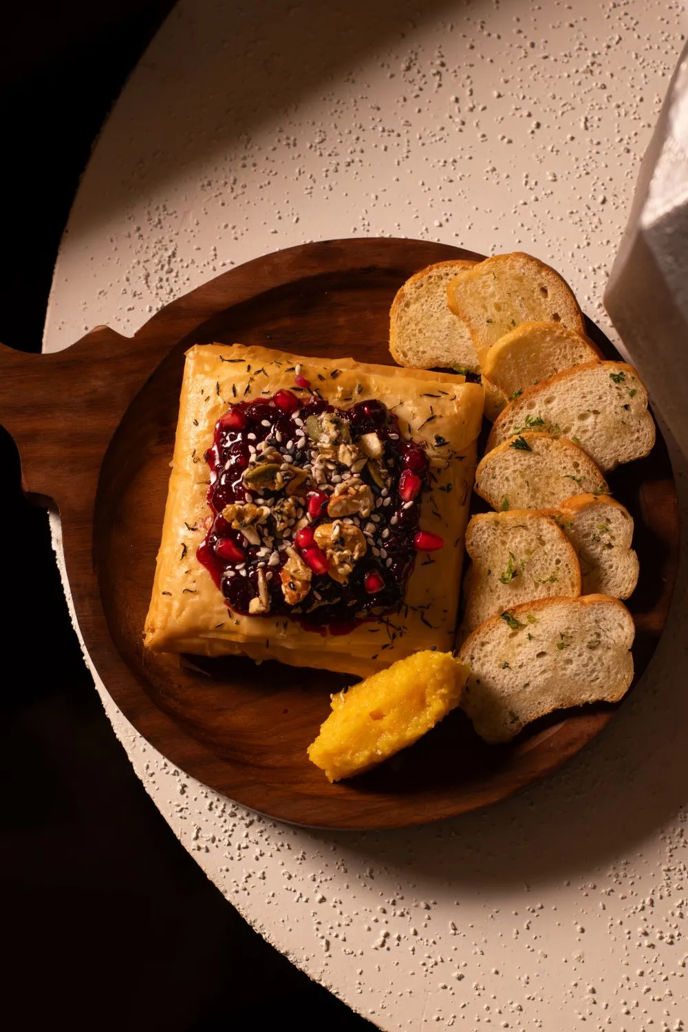 Phyllo baked Brie
