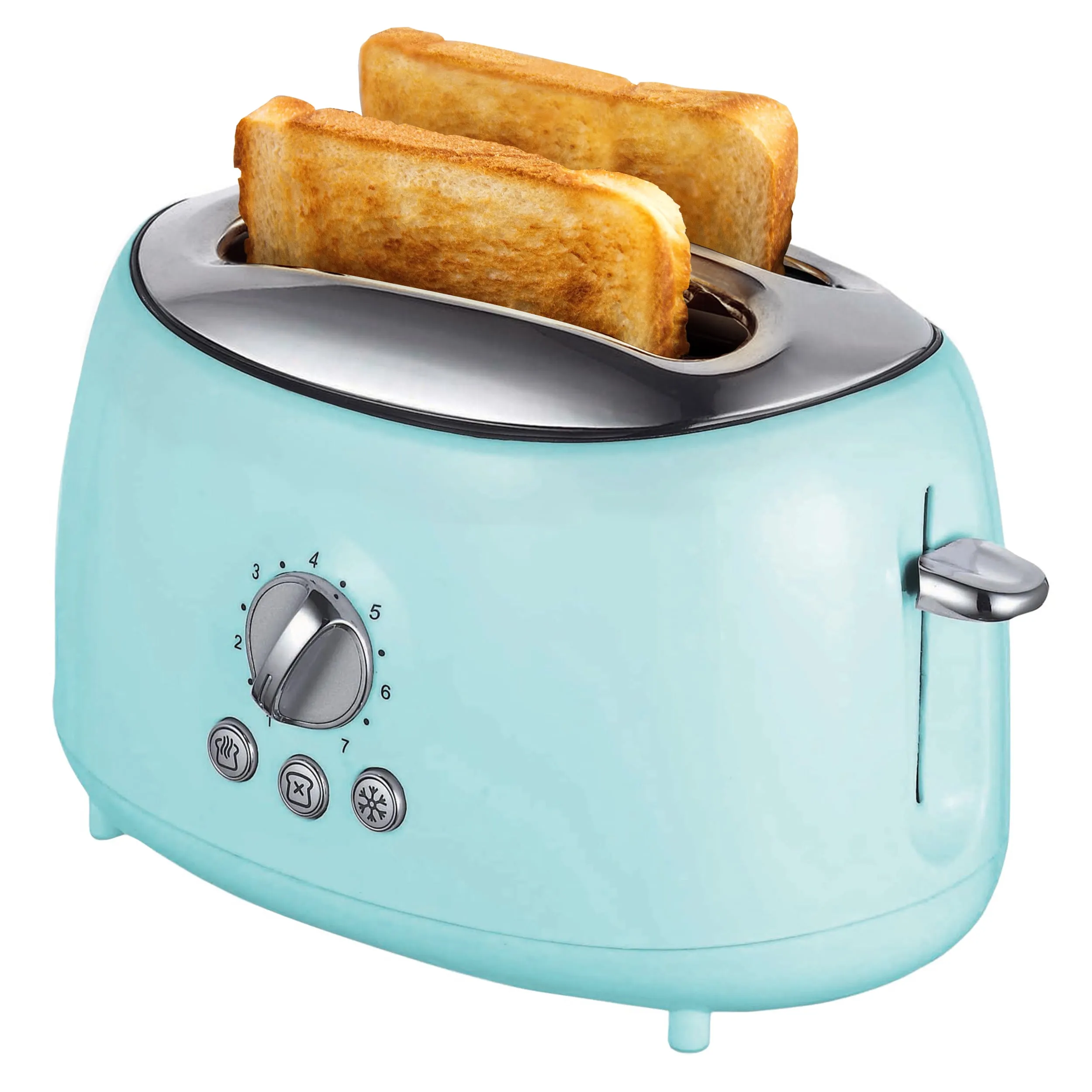 Brentwood Cool-Touch 2-Slice Retro Toaster with Extra-Wide Slots (Blue)