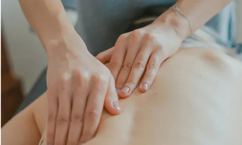 Lymphatic massage strokes are gentle