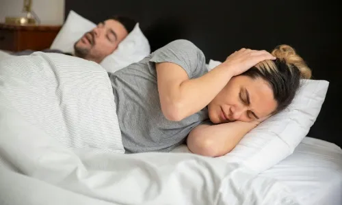 Couple unable to sleep