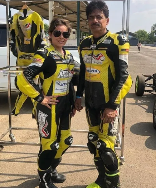 Alisha Abdullah with her father
