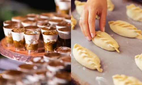 Mousse and empanadas