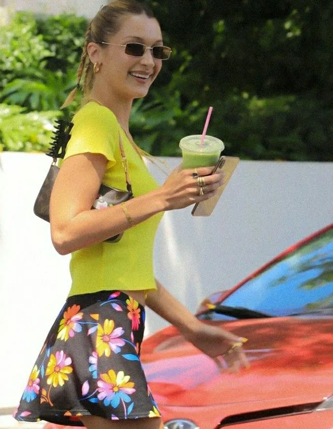 Bella Hadid and her MATCHA. Celebrities love matcha!