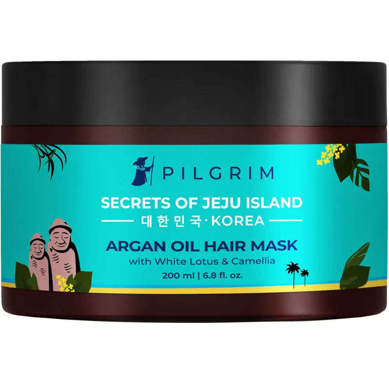 Pilgrim Argan Oil Hair Mask with White Lotus & Camellia: Buy Pilgrim Argan Oil Hair Mask with White Lotus & Camellia Online at Best Price in India | Nykaa