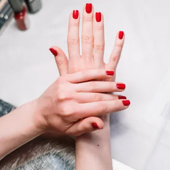Gel polish red