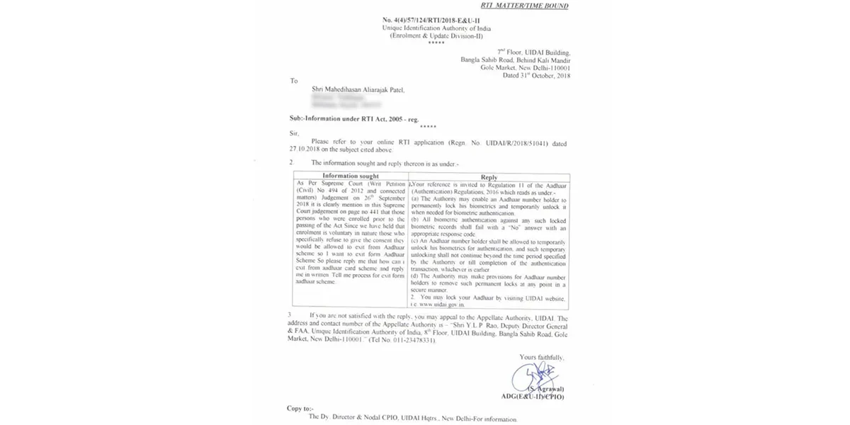RTI query