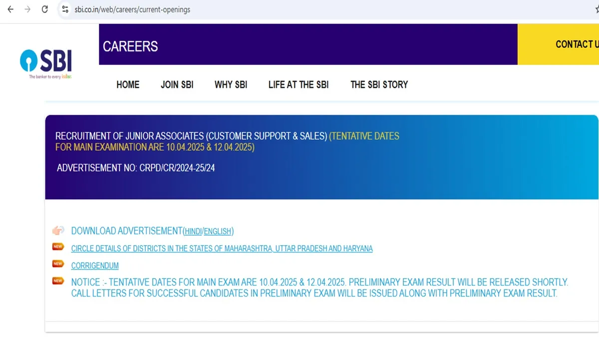 SBI Clerk Prelims Result 2025