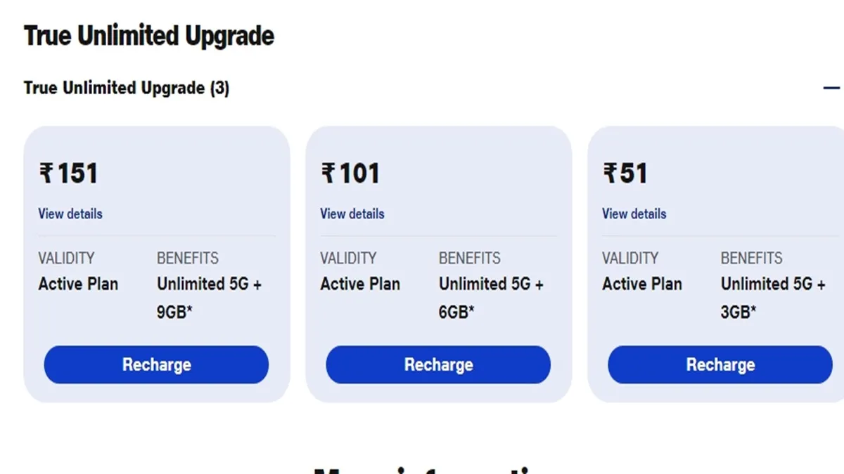 Jio 5G data Booster Plan