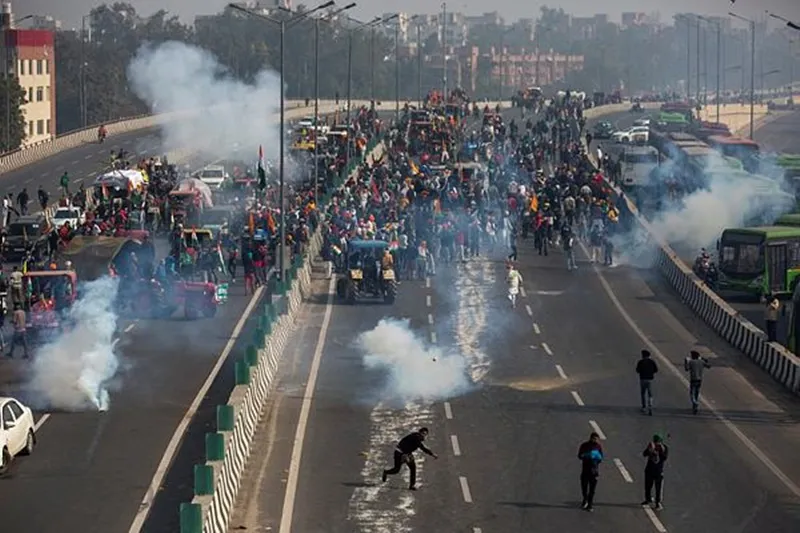 Farmers’ Protest and rally in photos farmer protest gets violent