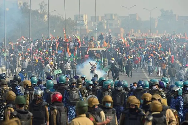 Farmers’ Protest and rally in photos farmer protest gets violent