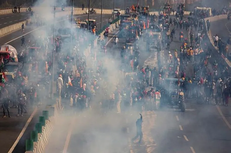 Farmers’ Protest and rally in photos farmer protest gets violent