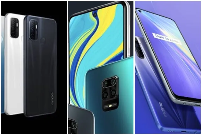 Oppo A53 Vs Redmi Note 9 Pro Vs Realme 6 comparison on basis of price specifications and camera features