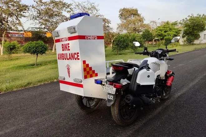 Hero motocorp developed motorcycle ambulance for COVID19 patient, hero will donate 60 first-responder mobile ambulances to the authorities