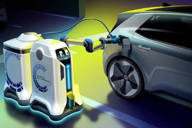 Volkswagen is developing a new robot that will bring charger to your electric car