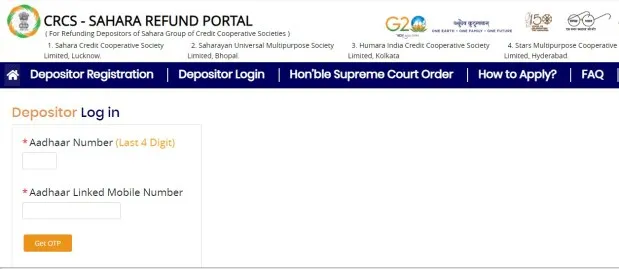 CRCS Sahara Refund Portal